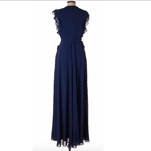 Lulus Dresses & Skirts - Lulu's Navy Blue Maxi Formal Dress Sleeve L